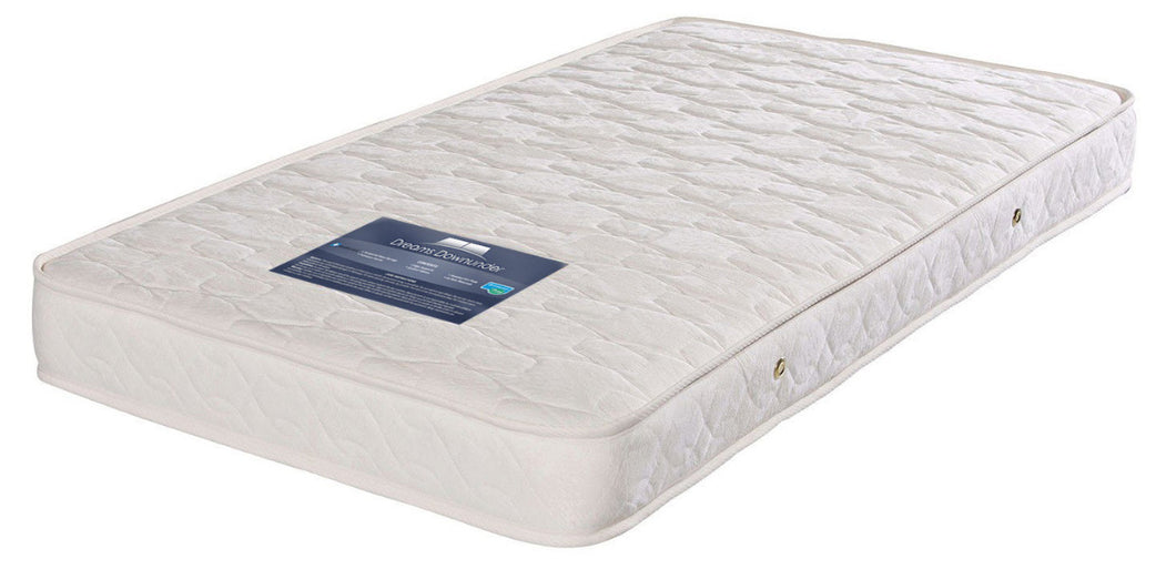 Dreams Downunder Cot Mattress. Non-allergic sanitised materials sourced from Australia.